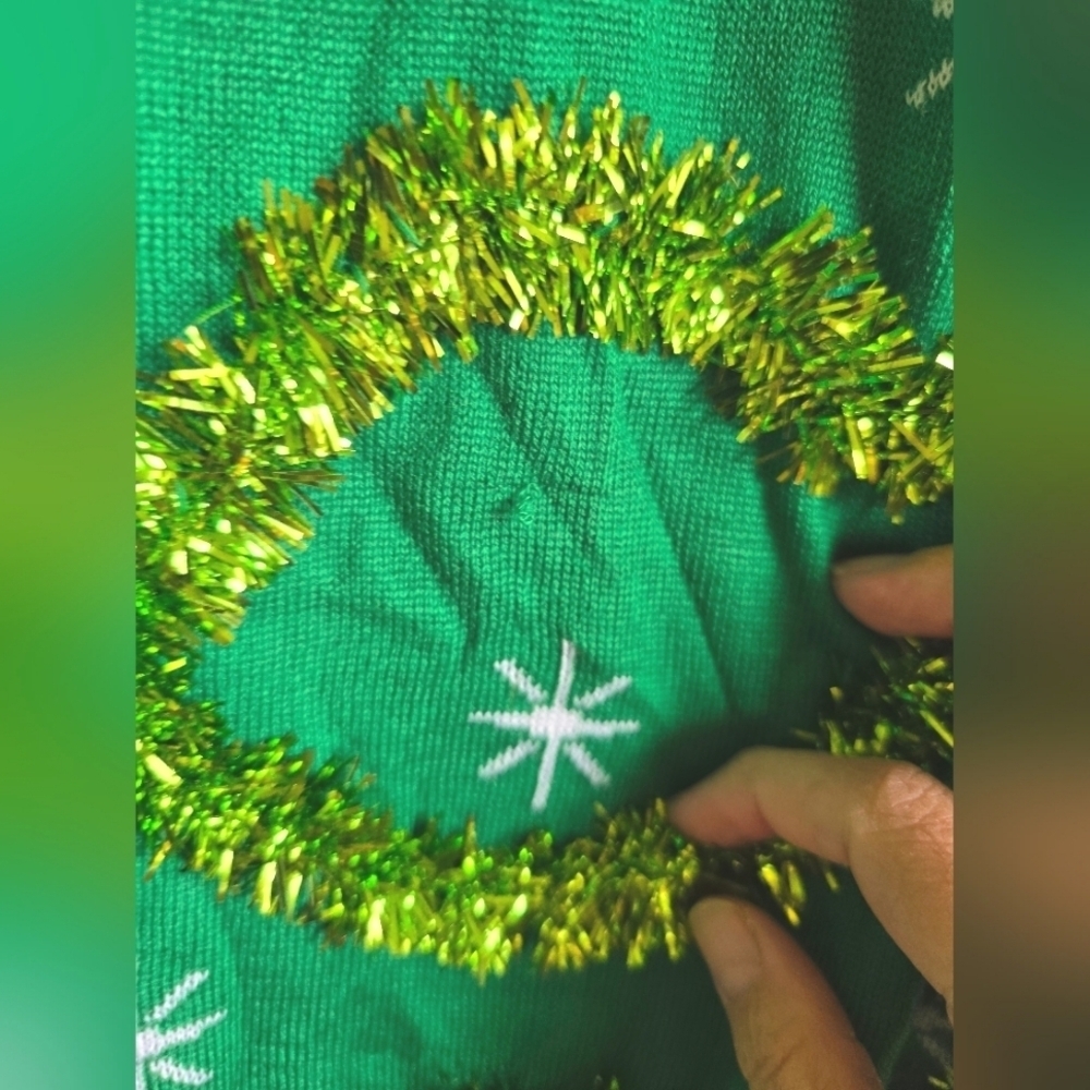 NWT! Tipsy Elves, Women's Gaudy Garland Sweater Dress, Size XL -$79.95 - Picture 10 of 10